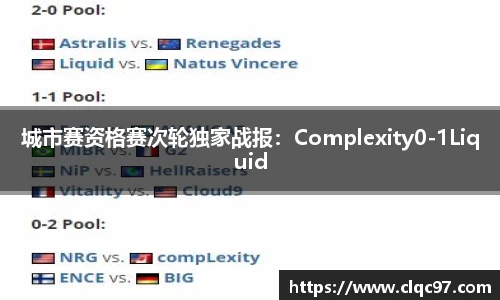 城市赛资格赛次轮独家战报：Complexity0-1Liquid